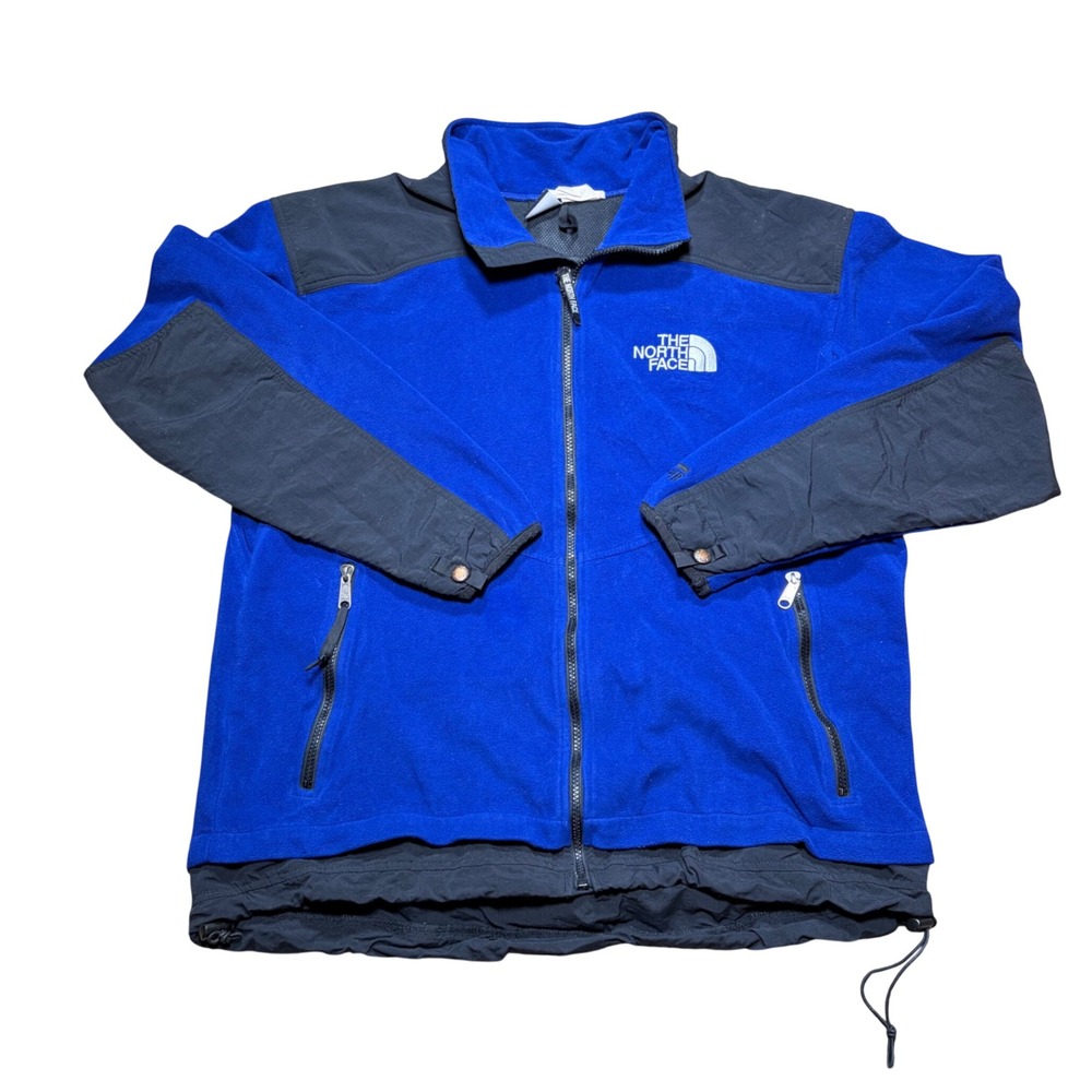 The North Face Denali Fleece Jacket Blue Black Mens Large Full Zip Coat